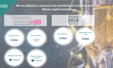 Image for Six award shortlisting&#8217;s across the Palmer Capital network at this years Property Week &#038; RICS Awards!