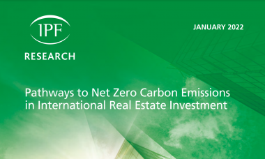 Image for IPF: Pathways to Net-Zero Carbon Emissions in International Real Estate Investment